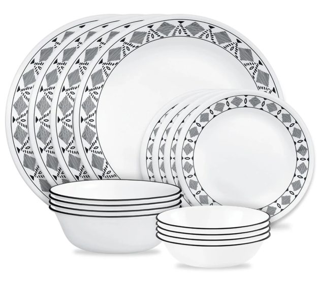 Corelle® Cusco 16-piece Mugless Dinnerware Set, Service for 4